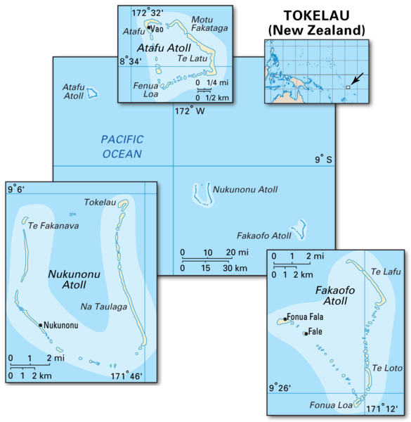 Tokelau islands Map
