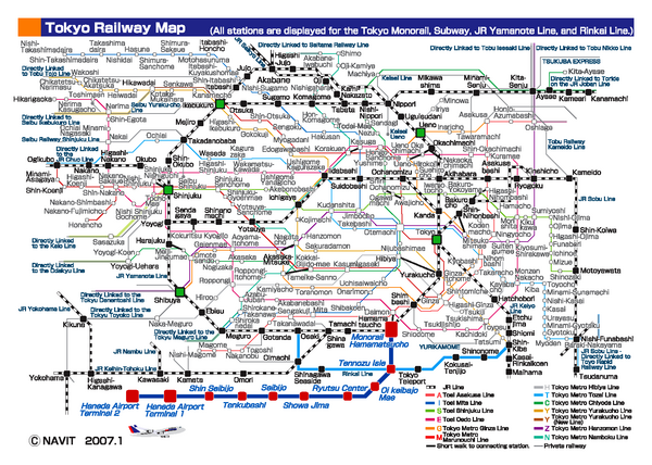 Tokyo Public Transportation Map