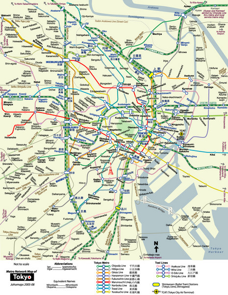 Tokyo Railway Map