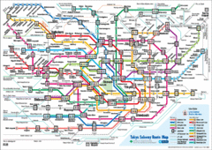 Tokyo Subway Metro Transportation Map