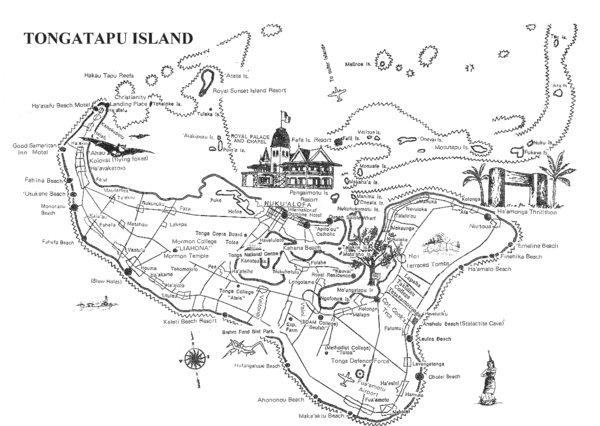 Tongatapu Island Map