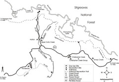 Tonto Creek in Tonto National Forest Map