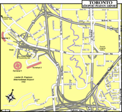 Toronto Airport Map Toronto Airport Map