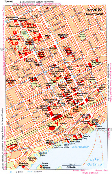 Toronto Downtown Map