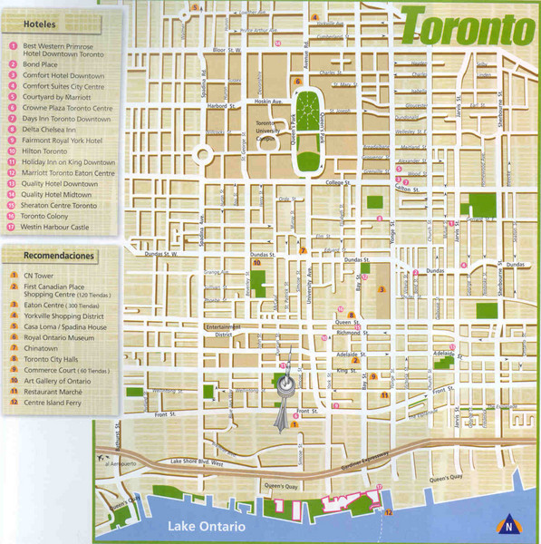 Toronto Tourist Map