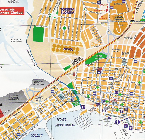 Torrevieja Spain Tourist Map