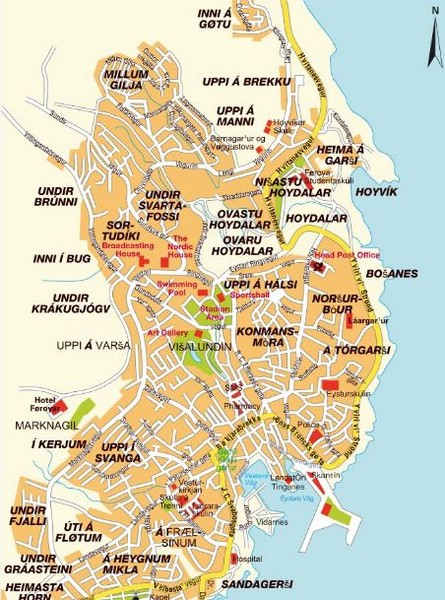 Torshavn city Map