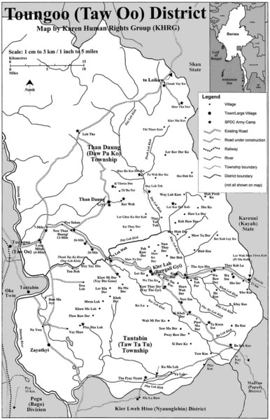 Toungoo District Map