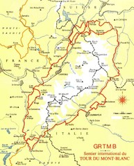 Tour du Mont Blanc Map