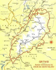 Tour du Mont Blanc Map Tour du Mont Blanc Map