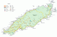 Tourist and Road map of Tobago