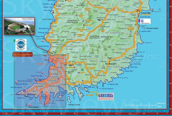Tourist map of Grenada - grenada • mappery