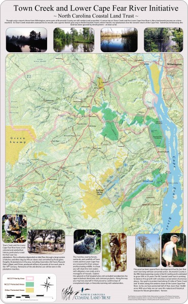Town Creek and Lower Cape Fear river initiative map