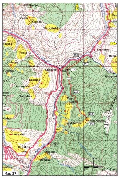 Trail to Paga Monastery Map