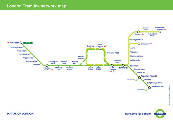 Tramlink Network Map