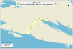 Trans Canada Trail - Nunavut : Index of Printable Maps / Index des cartes imprimables Map