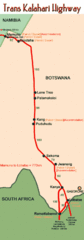 Trans Kalahari Highway Map