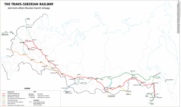 Trans-Siberian Railway Map