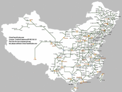 Travel Routes in China Map