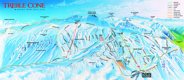 Treble Cone Trail Map