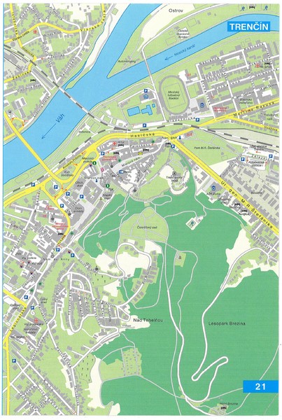 Trencin Tourist Map