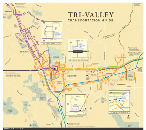 Tri Valley Transportation and Road Map
