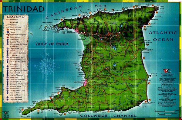 Trinidad tourist map