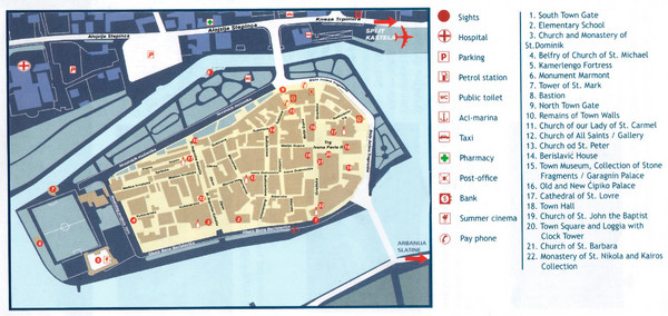 Trogir Tourist Map