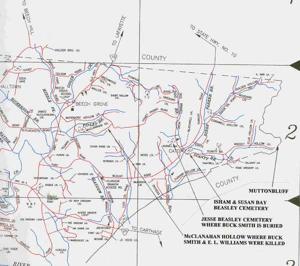 Trousdale County Muttonbluff Map Trousdale County • mappery