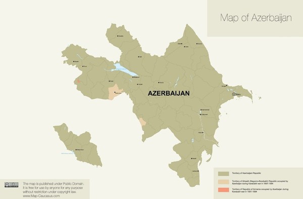 True Map of Azerbaijan