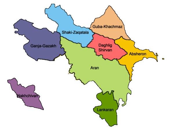 True map of Azerbaijan
