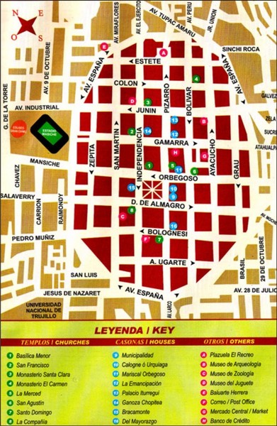 Trujillo Tourist Map