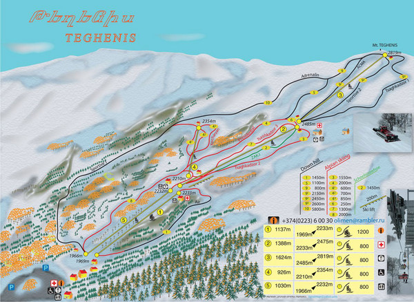 Tsakhkadzor Ski Trail Map