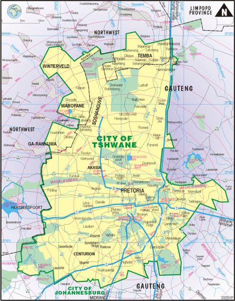 Tshwane City Map