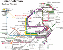 Tubingen Bus Map Tubingen Bus Map