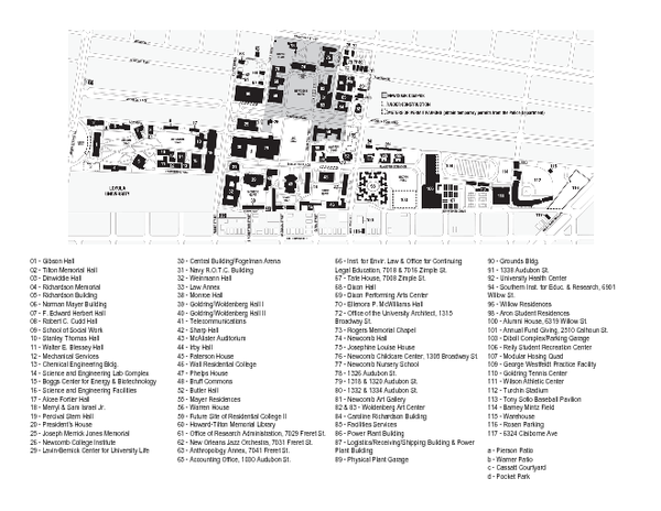 Tulane University Map