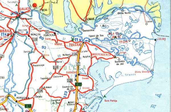 Tulcea Romania Road Map