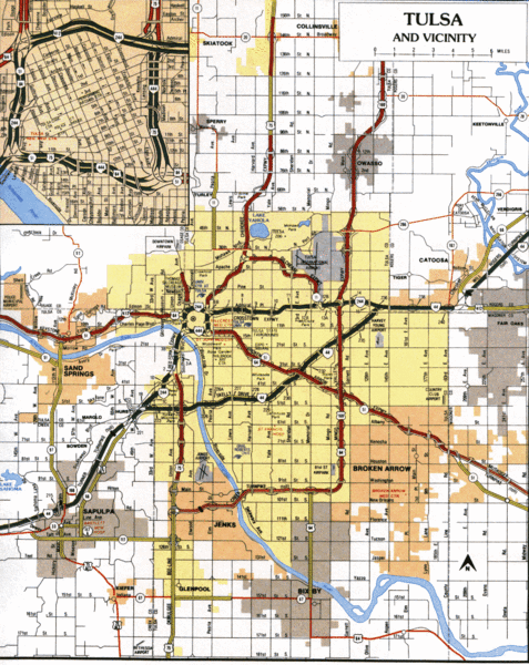 Tulsa, Oklahoma Tourist Map