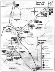 Tunnel Hill State  Trail, Illinois Site Map