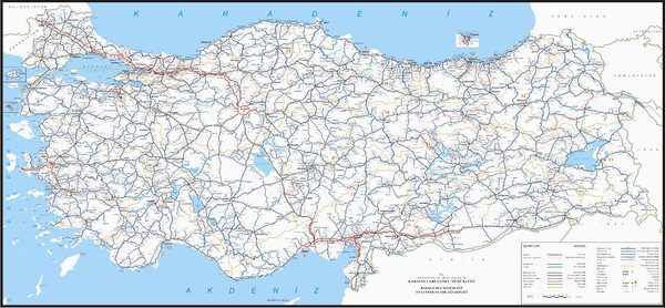 Turkey Major Highways Map