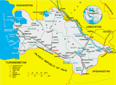 Turkmenistan regions Map Turkmenistan regions Map