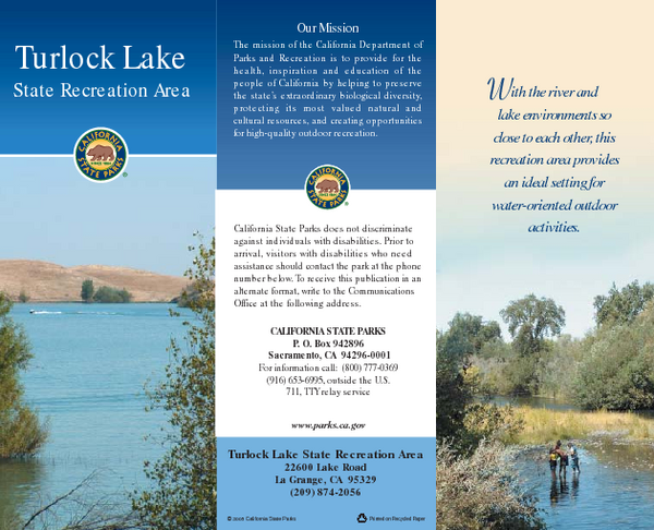 Turlock Lake State Recreation Area Map