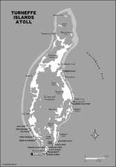 Turneffe Islands atoll Map