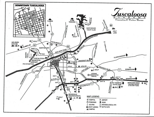 Pdf map Tuscaloosa Alabama