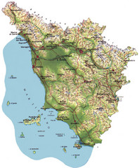 Tuscany Physical Map