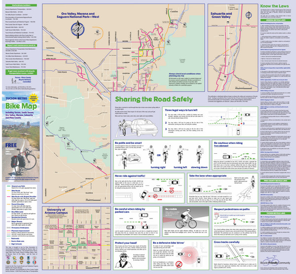 Tuscon Metro Bike Map (Back)
