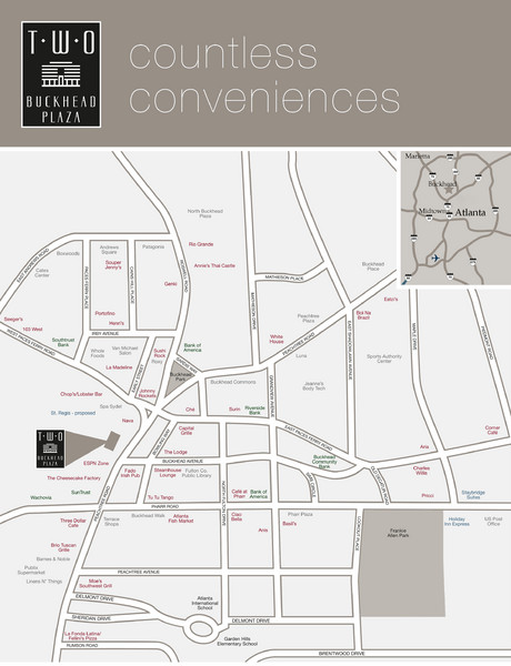 Two Buckhead Plaza/Surrounding Area Map