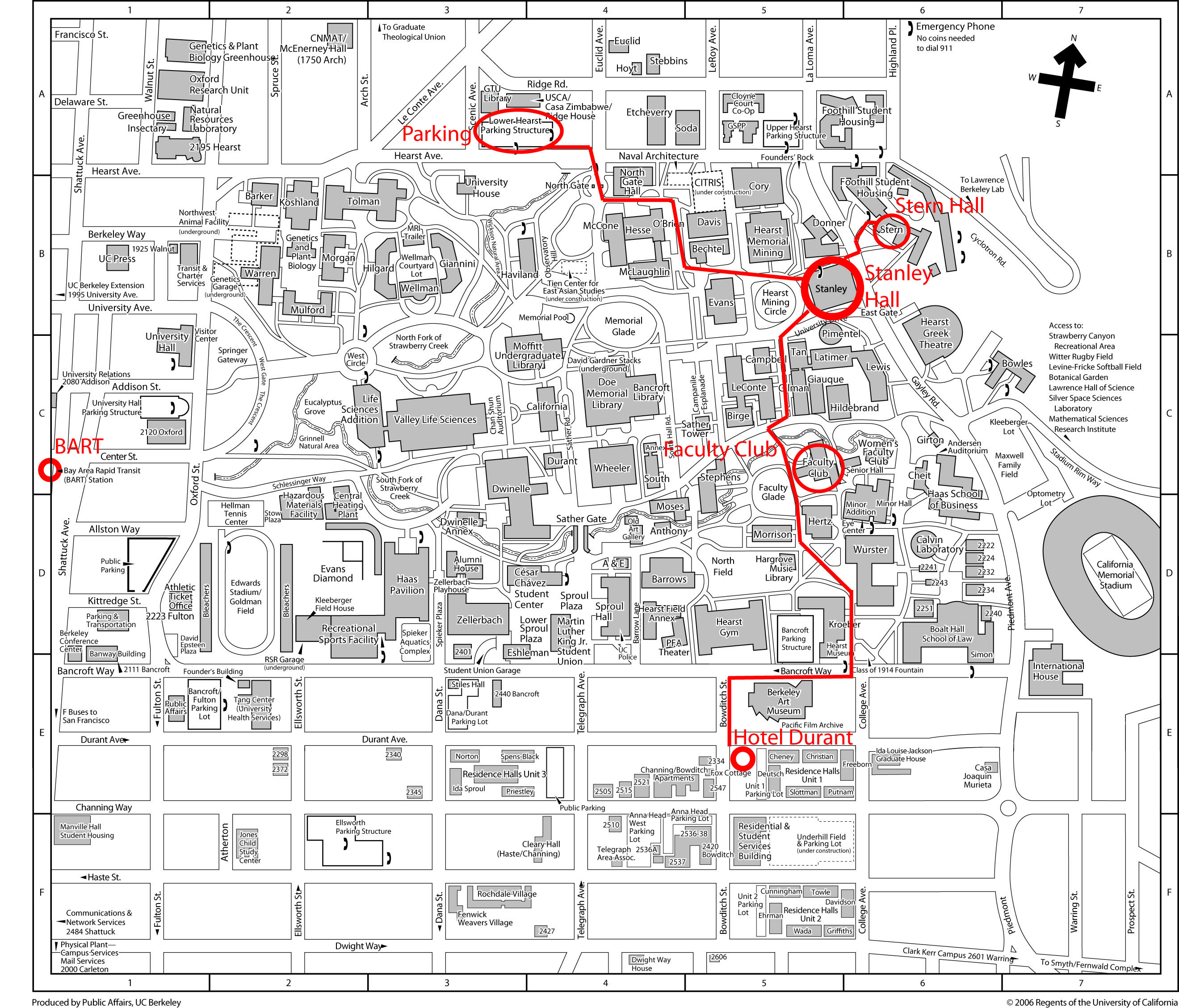 University Of California Berkeley Campus Map Interactive Map