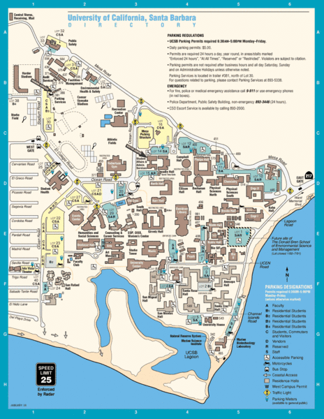 UC Santa Barbara Map