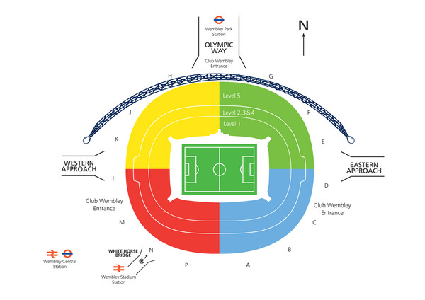 UK Wembley Stadium Map